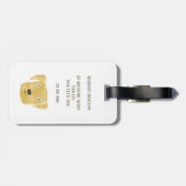 Cute Golden Labrador Retriever Dog Art Bagagelabel (Achterkant horizontaal)