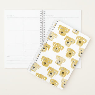 Cute Golden Labrador Retriever Dog Art Planner