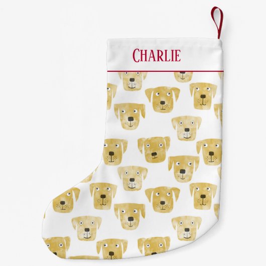 Cute Golden Labrador Retriever Dog Kleine Kerstsok (Achterkant)