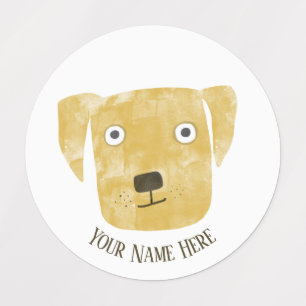 Cute Golden Labrador Retriever Dog Labels