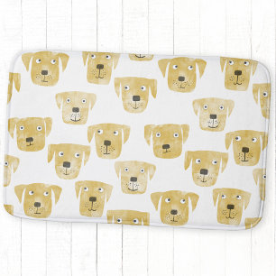 Cute Golden Labrador Retriever Dog Patroon Badmat