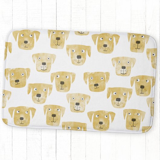 Cute Golden Labrador Retriever Dog Patroon Badmat