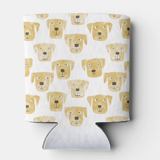 Cute Golden Labrador Retriever Dog Patroon Blikjeskoeler (Achterkant)