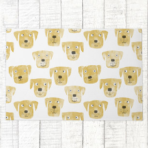 Cute Golden Labrador Retriever Dog Patroon Deurmat