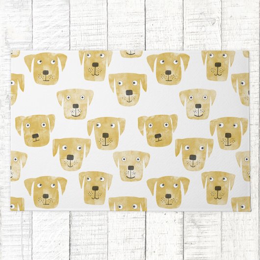 Cute Golden Labrador Retriever Dog Patroon Deurmat