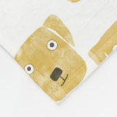 Cute Golden Labrador Retriever Dog Patroon Fleece Deken (Hoek)
