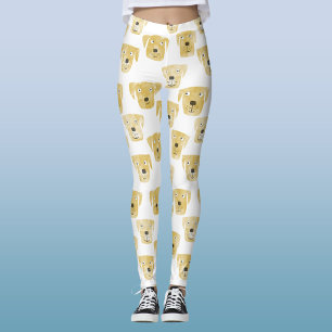 Cute Golden Labrador Retriever Dog Patroon Leggings