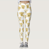 Cute Golden Labrador Retriever Dog Patroon Leggings (Voorkant)