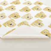 Cute Golden Labrador Retriever Dog Patroon Sherpa Deken (3/4)