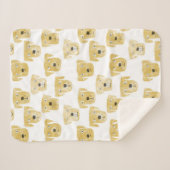 Cute Golden Labrador Retriever Dog Patroon Sherpa Deken (Voorkant (horizontaal))