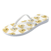 Cute Golden Labrador Retriever Dog Patroon Teenslippers (Schuin)