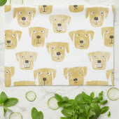 Cute Golden Labrador Retriever Dog Patroon Theedoek (Gevouwen)