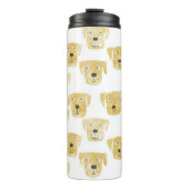 Cute Golden Labrador Retriever Dog Patroon Thermosbeker (Voorkant)