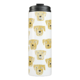 Cute Golden Labrador Retriever Dog Patroon Thermosbeker