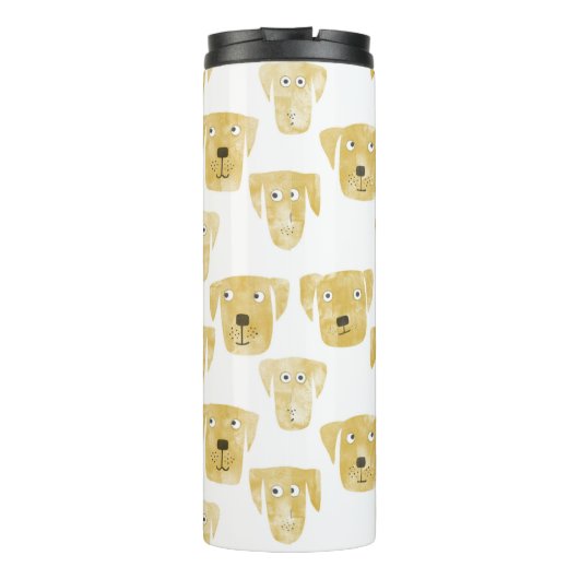 Cute Golden Labrador Retriever Dog Patroon Thermosbeker (Achterkant)