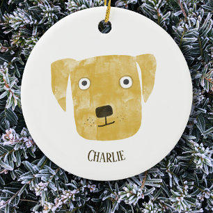 Cute Golden Labrador Retriever Dog Persoonlijk Keramisch Ornament
