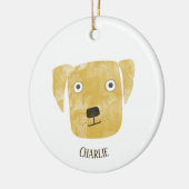 Cute Golden Labrador Retriever Dog Persoonlijk Keramisch Ornament (Links)