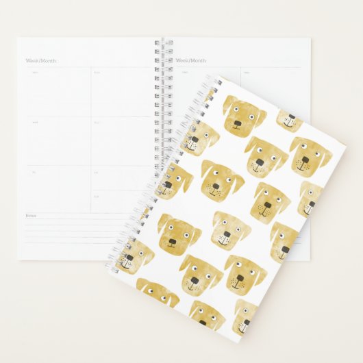 Cute Golden Labrador Retriever Dog Planner (Display)