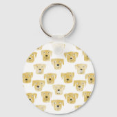 Cute Golden Labrador Retriever Dog Sleutelhanger (Voorkant)
