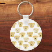 Cute Golden Labrador Retriever Dog Sleutelhanger (Voorkant)