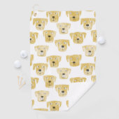 Cute Golden Labrador Retriever Dog Waterverf Golfhanddoek (Insitu)