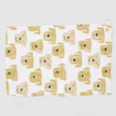 Cute Golden Labrador Retriever Dog Waterverf Golfhanddoek (Horizontaal)