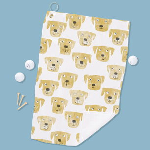 Cute Golden Labrador Retriever Dog Waterverf Golfhanddoek