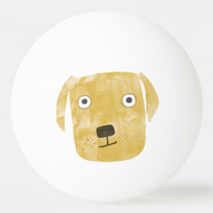Cute Golden Labrador Retriever Dog Waterverf Pingpongbal