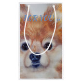 CUTE GOLDEN POMERANIAN KLEIN CADEAUZAKJE (Achterkant)