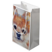 CUTE GOLDEN POMERANIAN KLEIN CADEAUZAKJE (Achterkant Gekanteld)