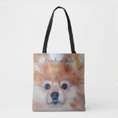 CUTE GOLDEN POMERANIAN TOTE BAG (Voorkant)