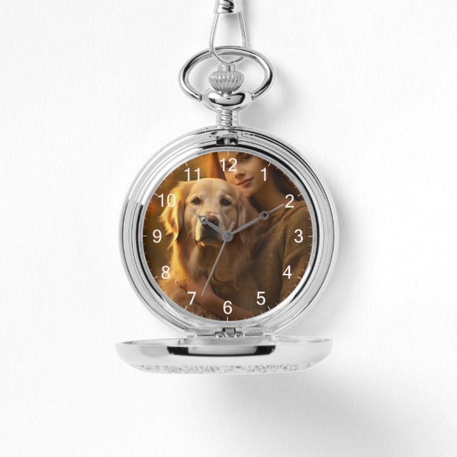 Cute golden recovery Best Dog Mam Ever Horloge (Voorkant)