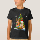 Cute Golden Retriever Christmas Tree  T-shirt (Voorkant)