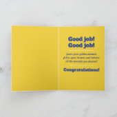 Cute Golden Retriever Congrats Afstuderen-je deed  Kaart (Binnen)