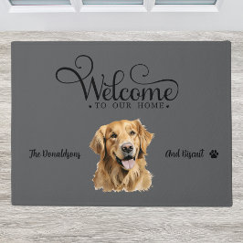 Cute Golden Retriever Dog Deurmat