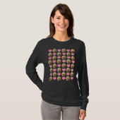 Cute Golden Retriever Dog Face Heart Pattern Funny T-shirt (Voorkant volledig)