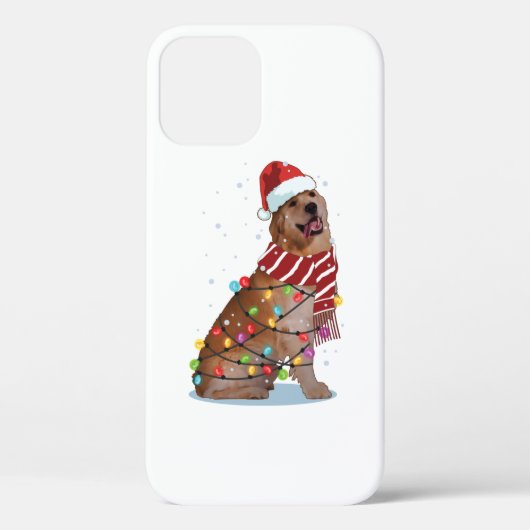 Cute Golden Retriever Dog Funny Xmas Holiday Gift Case-Mate iPhone Case (Achterkant)