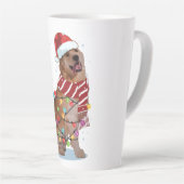 Cute Golden Retriever Dog Funny Xmas Holiday Gift Latte Mok (Rechterhoek)