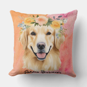 Cute Golden Retriever Dog Kussen