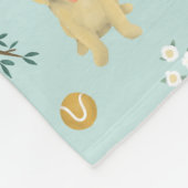 Cute Golden Retriever Dog Monogram Kinder Fleece Deken (Hoek)