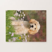 Cute Golden Retriever Dog Puppy Game 11x14 Legpuzzel (Horizontaal)