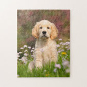 Cute Golden Retriever Dog Puppy Game 11x14 Legpuzzel (Verticaal)