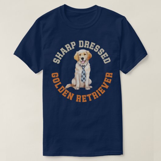 Cute Golden Retriever Dog T-shirt (Design voorkant)