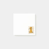 Cute Golden Retriever en Circle Pattern Art Post-it® Notes (Voorkant)