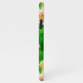 Cute Golden Retriever Enchanted Pink Rose Garden iPhone Hoesje (Rechterkant)