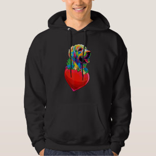 Cute Golden Retriever Heart Hondenliefhebbers Colo Hoodie