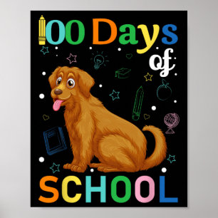 Cute Golden Retriever Hondenliefhebbers Student 10 Poster