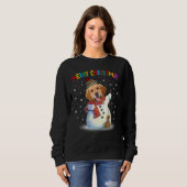 Cute Golden Retriever KerstPajama Trui (Voorkant volledig)