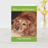 Cute Golden Retriever krijgt een goede Kaart (Gele Bloem)