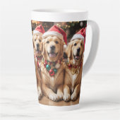 Cute Golden Retriever Latte Mok (Rechterhoek)
